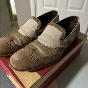 Salvatore Ferragamo 3 tone loafers with box